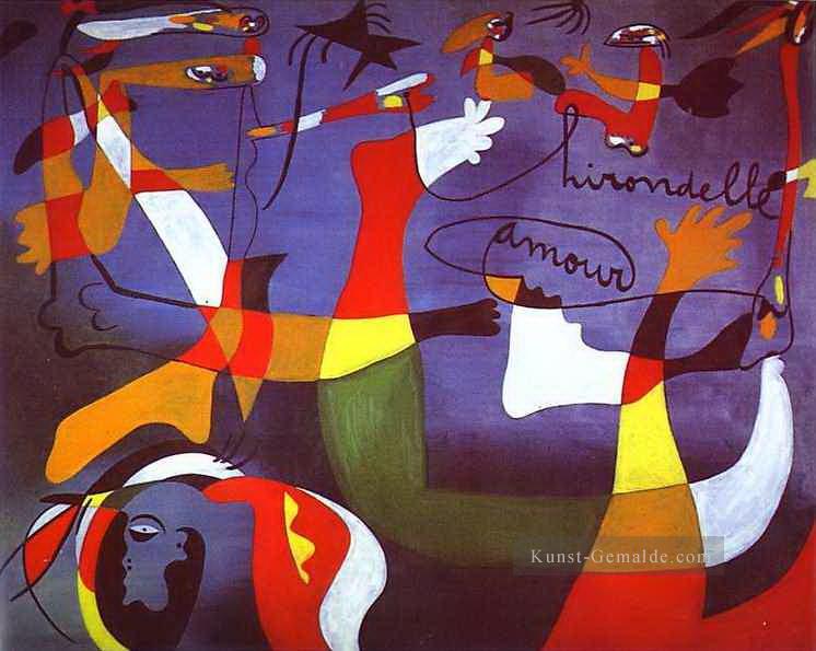 Schwalbe Liebe Joan Miró Ölgemälde